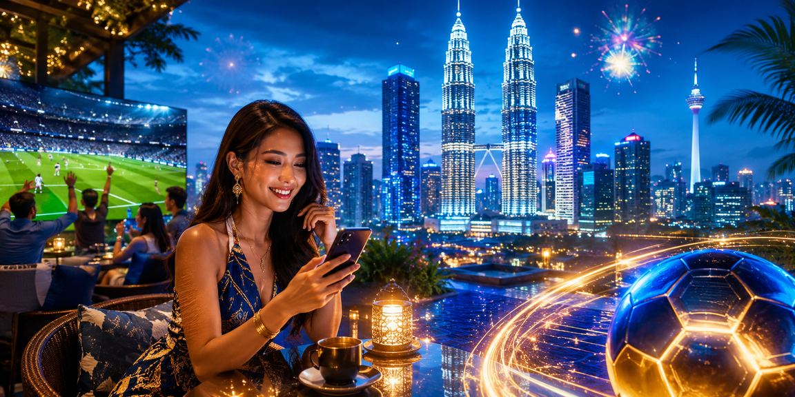 Pemain mengakses sukan maya melalui telefon pintar di Kuala Lumpur