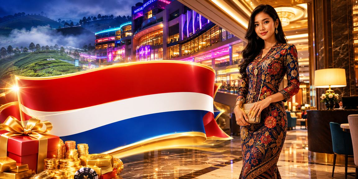 Pemain kasino Malaysia menikmati permainan blackjack dalam suasana batik tempatan